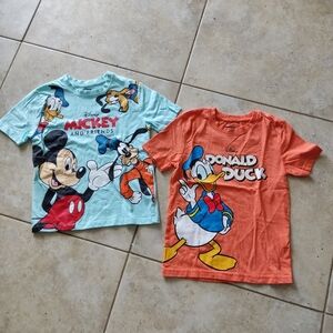 Disney Blue and Orange Short Sleeve Tees Size 5/6
